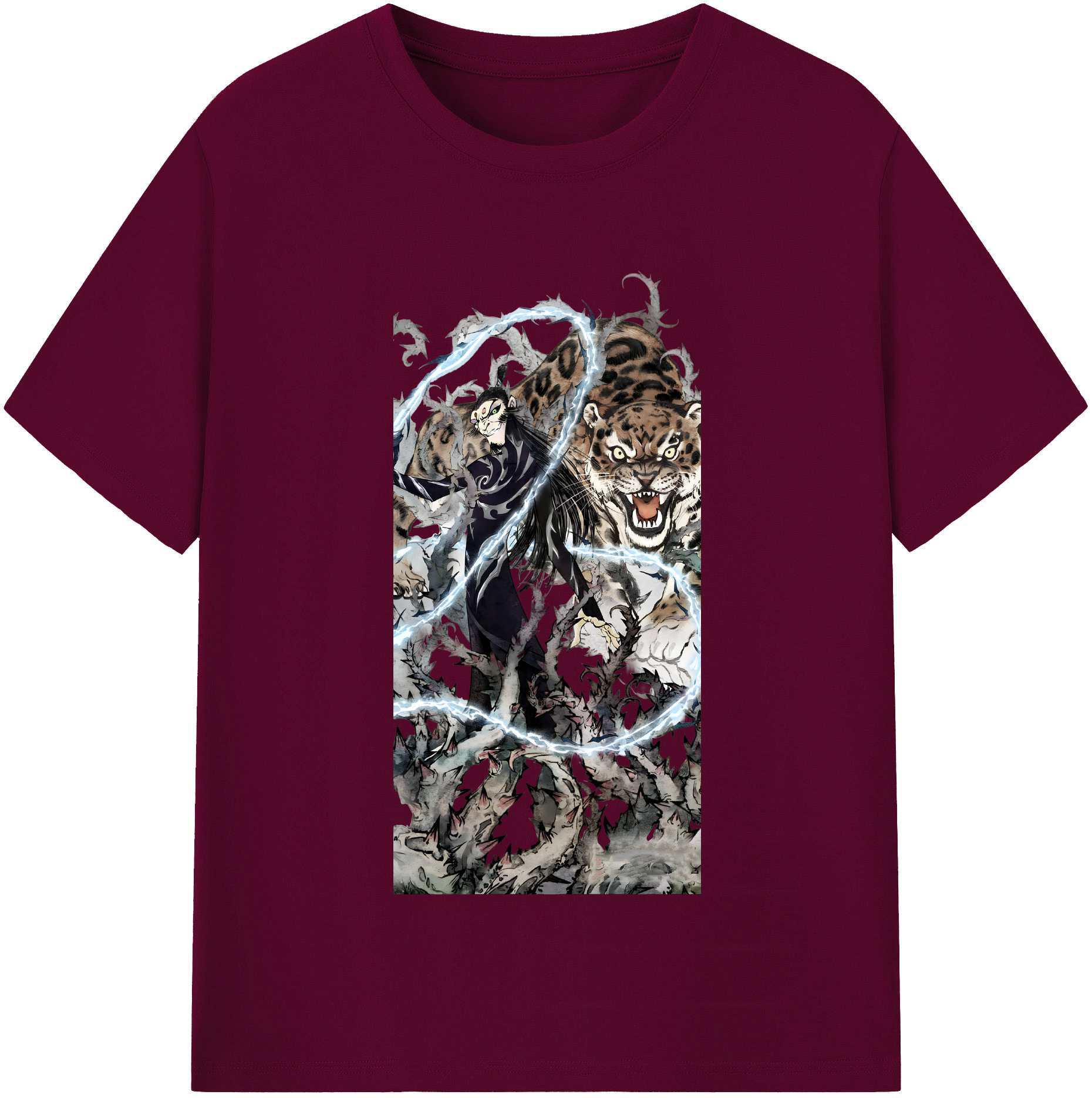 （画像用） Ne Zha 2 ナタ 魔童の大暴れ レディースカジュアルプリントTシャツ（綿100％）